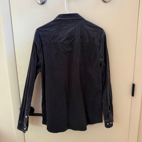 Poncho Barton Springs Corduroy Snap Shirt Large Slim - Picture 2 of 2